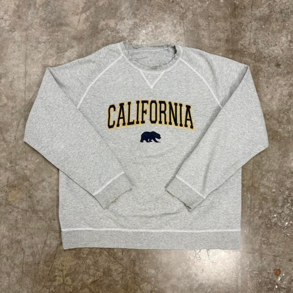 Vintage Gray University Of California Bears Crewneck Sweatshirt Size XL